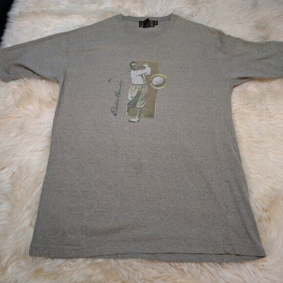 Vintage Eddie Bauer T Shirt Gold Graphic Made in USA Men Size Medium - Picture 1 of 8